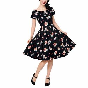 NWT Eva Rose black cupcake fit & flare dress